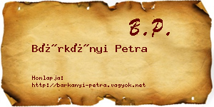 Bárkányi Petra névjegykártya